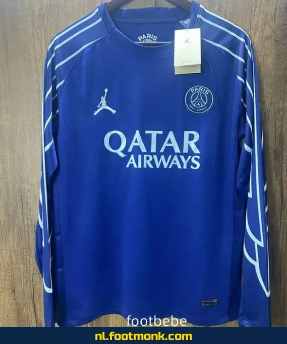 PSG Voetbalshirt 2024-2025 - Lange Mouwen Blauw - Officieel Voetbaltenue - Heren/Dames/Kinderen