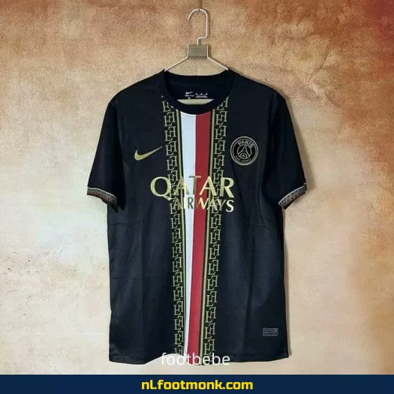 PSG Voetbalshirt 2025-2026 Concept Zwart – Officieel Voetbalshirt | Fanwear | Dames & Heren | Personaliseerbaar