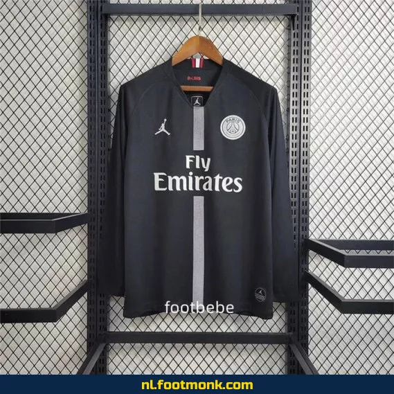 PSG Jordan vintage voetbalshirt 2018-2019 - Zwarte lange mouwen - Officieel voetbalshirt - Retro voetbalshirt heren/dames - Origineel voetbaltenue