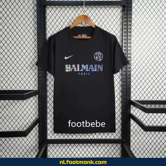 PSG X Balmain voetbalshirt 2023-2024 zwart – Officieel voetbalshirt voor heren en dames | Koop nu online