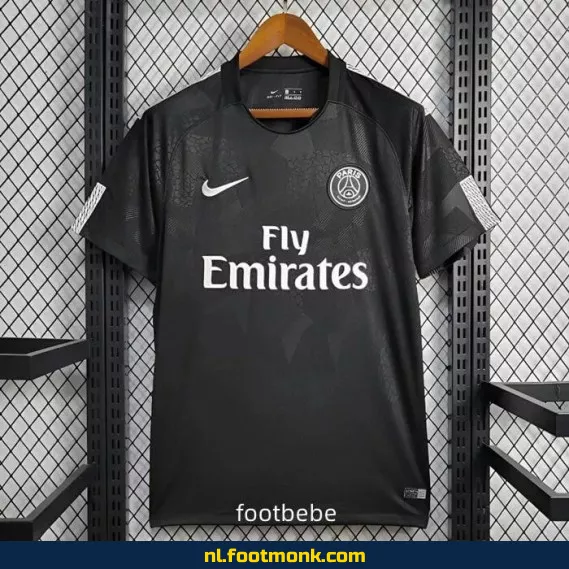 PSG vintage voetbalshirt 2017-2018 Derde tenue zwart - Officieel retro voetbalshirt