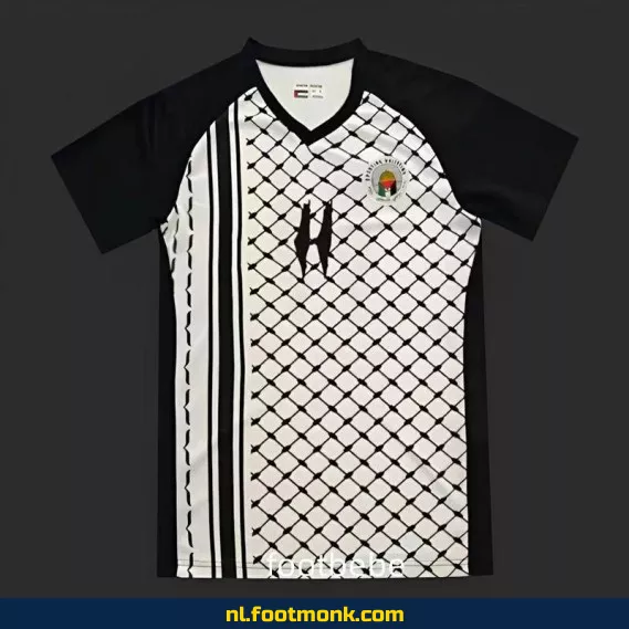 Palestina Voetbalshirt 2024-2025 – Zwart Keffiyeh Design – Officieel Fanwear