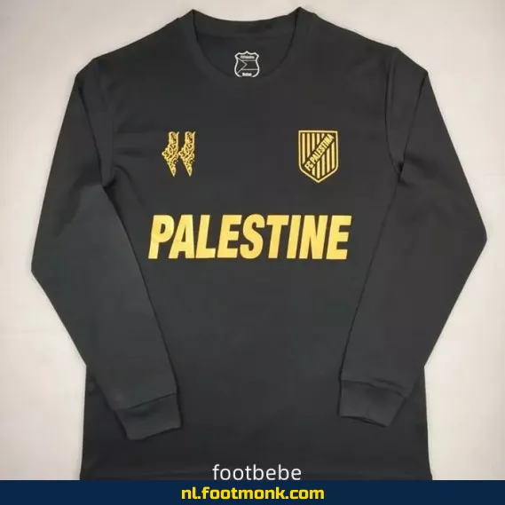 Palestina Voetbalshirt 2024-2025 - Zwart Lange Mouwen - Officieel Voetbaltenue - Heren/Dames - Fanwear Aanbieding