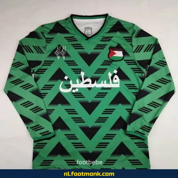 Palestina Voetbalshirt 2024/2025 – Lange Mouwen Groen | Officieel Voetbaltenue | Customizen