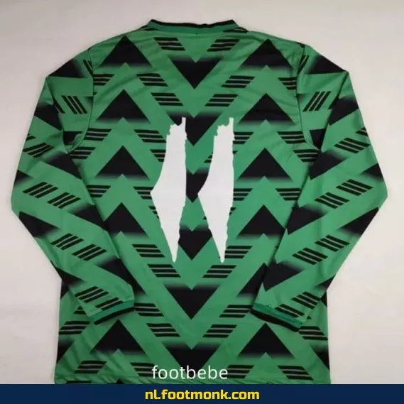 Palestina Voetbalshirt 2024/2025 – Lange Mouwen Groen | Officieel Voetbaltenue | Customizen