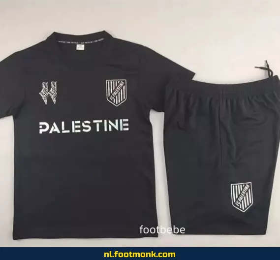 Palestina Voetbalshirt Kinderen 2024-2025 - Zwart - Officieel Fanwear
