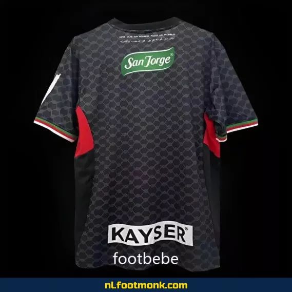 Palestino Uit Tenue 2024-2025 - Zwart Voetbalshirt - Officieel Voetbaltenue - Exclusieve Fanwear