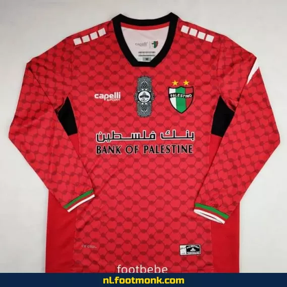 Palestino Voetbalshirt 2024-2025 Rood Lange Mouwen – Officieel Voetbalshirt | Fanwear | Aanbieding