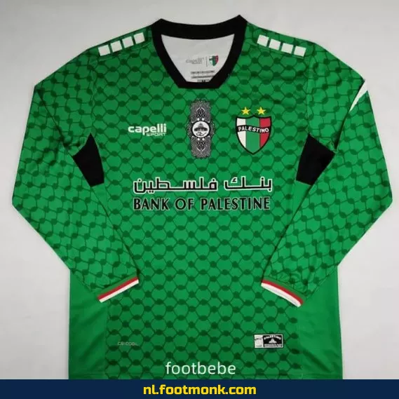 Palestino Voetbalshirt 2024-2025 - Groen Lange Mouwen - Officieel Voetbalshirt