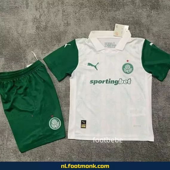 Palmeiras Voetbalshirt Kinderen 2025-2026 Wit – Officieel Voetbaltenue
