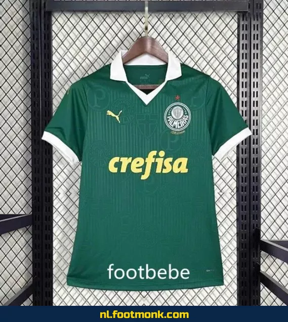 Palmeiras Dames Thuisshirt 2024-2025 – Groen Voetbalshirt | Officieel Voetbaltenue | Fanwear | Personaliseerbaar