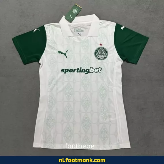 Palmeiras Dames Voetbalshirt 2025-2026 – Wit | Officieel Voetbaltenue | Fanwear Aanbieding