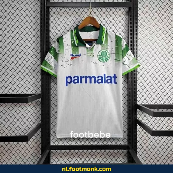 Origineel Palmeiras Vintage Voetbalshirt 1996-1997 - Uit Thuisshirt Wit - Retro Voetbalshirt voor Supporters