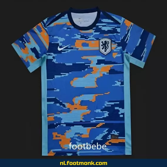Nederlands Elftal 2024 Trainingsshirt Blauw - Officieel Voetbalshirt