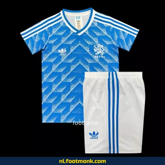 Retro voetbalshirt Nederland 1988 - Blauw uit shirt voor kinderen - Officieel voetbalshirt