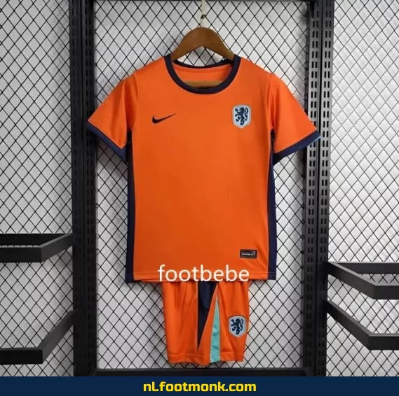 Orange Nederlands voetbalshirt voor kinderen 2024 – Officieel thuistenue