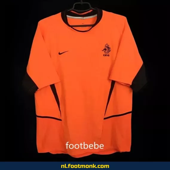 Orange Vintage Voetbalshirt Nederland 2002 - Officieel Thuistenue - Retro Voetbalshirt Dames/Heren - Unieke Voetbalfanwear