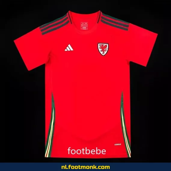 Wales 2024 Thuisshirt Rood - Officieel Voetbalshirt | Fanwear voor Heren & Dames | Origineel & Authentiek