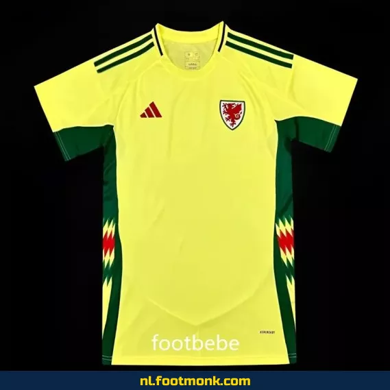 Wales 2024 uit voetbalshirt geel - Officieel voetbalshirt | Voetbalshirts heren/dames | Fanwear aanbieding
