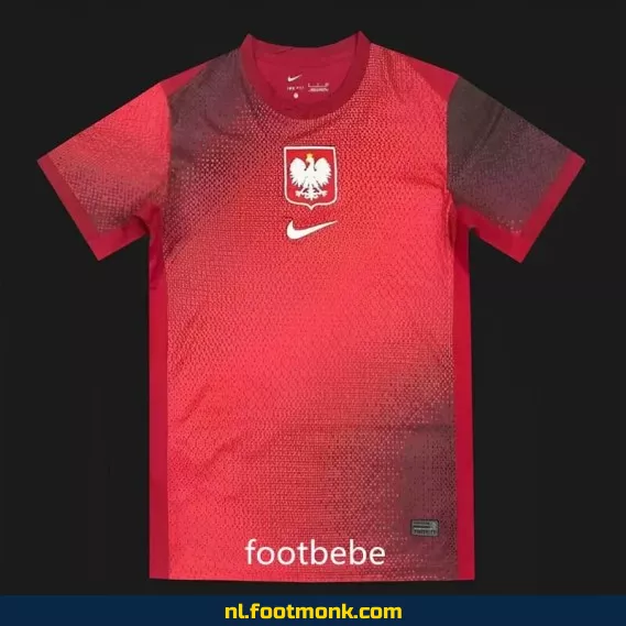 Polen 2024 uit shirt rood - Officieel voetbalshirt voor heren en dames | Fanwear aanbieding