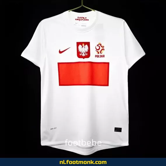 Origineel Pools voetbalshirt vintage 2012 - wit thuistenue - retro voetbalshirt heren/dames