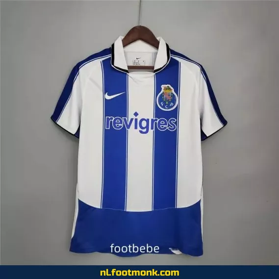 Origineel FC Porto Vintage Voetbalshirt 2003-2004 Thuistenue - Retro Voetbalshirt Dames/Heren - Officieel Voetbalshirt met Bedrukking