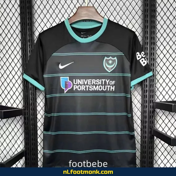 Portsmouth 2024-2025 Uit Thuisshirt Zwart – Officieel Voetbalshirt | Voetbalshirts Dames & Heren | Fanwear Aanbieding