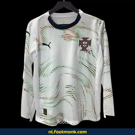 Portugal Voetbalshirt 2024-2025 – Wit Lange Mouwen – Officieel Voetbaltenue – Heren/Dames/Kinderen