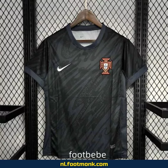 Portugal 2024 Doelman Shirt Zwart – Officieel Voetbalshirt | Keeperstenue | Fanwear