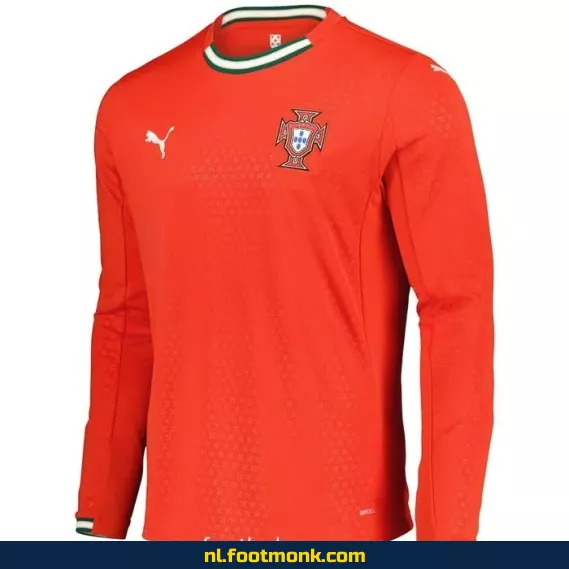 Portugal 2025 Thuisshirt Lange Mouwen – Officieel Voetbalshirt