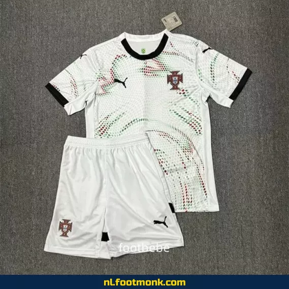 Portugal Voetbalshirt Kinderen 2025-2026 Wit – Officieel Voetbaltenue | Personaliseerbaar