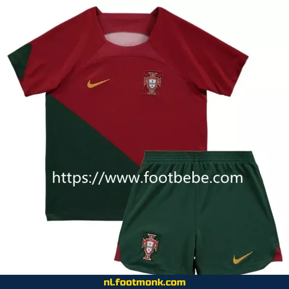 Portugal Voetbalshirt Kinderen 2022 Thuistenue – Officieel WK Shirt