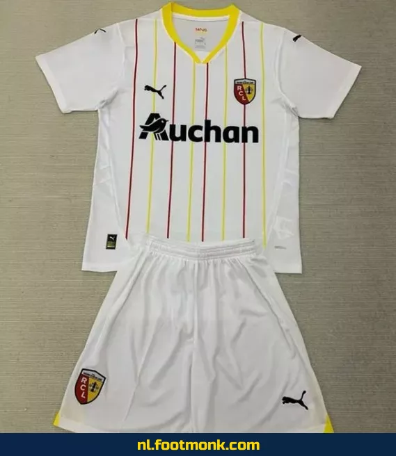 RC Lens Kinder Voetbalshirt 2024-2025 Derde Thuistenue Wit – Officieel Voetbalshirt voor Supporters
