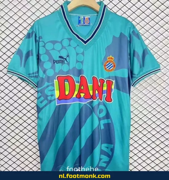 Retro RCD Espanyol Voetbalshirt Vintage 1996-1997 - Derde Tenue - Officieel Voetbalshirt - Authentiek Retro Shirt - Voetbalshirt Dames/Heren - Exclusieve Collectie