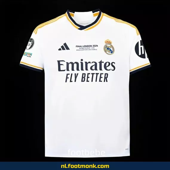 Real Madrid Thuisshirt 2023-2024 Champions League – Officieel Voetbalshirt voor Heren, Dames & Kinderen – Origineel Voetbalshirt met Optie tot Personalisatie