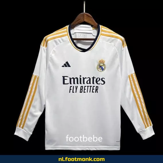 Real Madrid Thuisshirt 2023-2024 Lange Mouw – Officieel Voetbalshirt voor Heren & Dames | Koop Nu