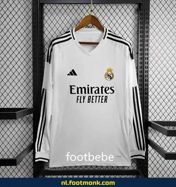 Real Madrid Thuisshirt 2024-2025 Lange Mouwen – Officieel Voetbalshirt voor Heren & Dames | Koop Nu