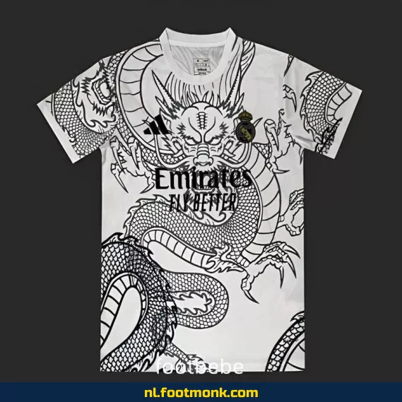 Real Madrid Dragon Voetbalshirt 2024-2025 - Wit | Officieel Voetbalshirt | Heren & Dames | Personaliseerbaar | Snelle Levering