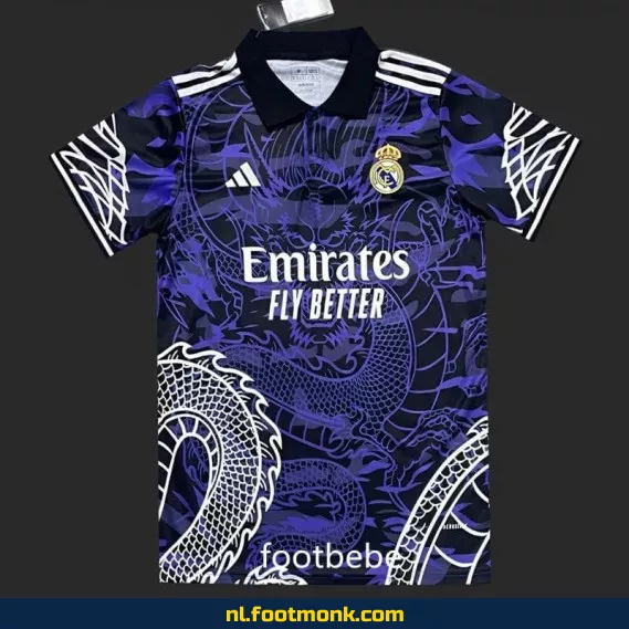 Real Madrid voetbalshirt 2024-2025 – Dragon Violet – Officieel voetbaltenue voor heren en dames – Origineel voetbalshirt met bedrukking – Koop nu online