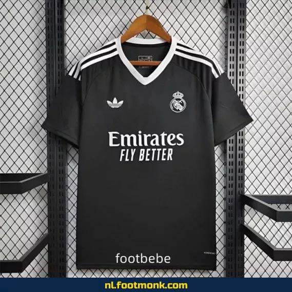 Real Madrid 2024-2025 speciaal editie zwart voetbalshirt – Officieel voetbalshirt voor heren, dames en kinderen | Origineel voetbalshirt met optionele bedrukking | Exclusieve aanbieding