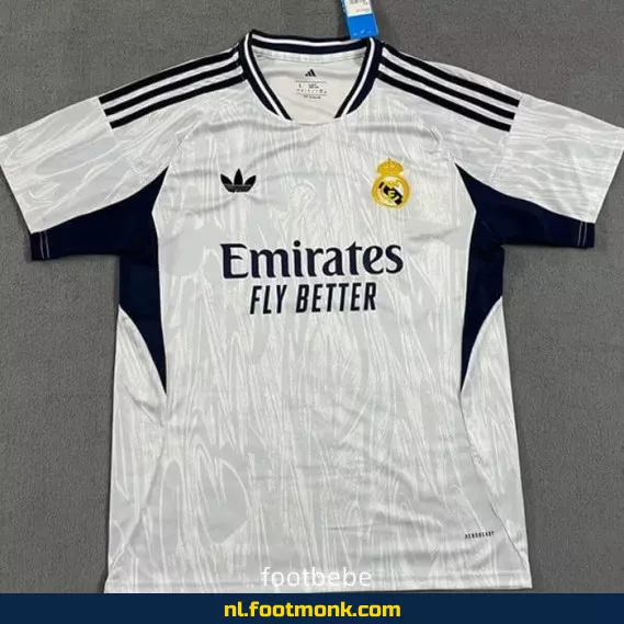 Real Madrid Retro Voetbalshirt 2025-2026 - Officieel Wit Thuistenue - Fanwear voor Heren & Dames - Origineel Voetbaltenue met Optie tot Personaliseren