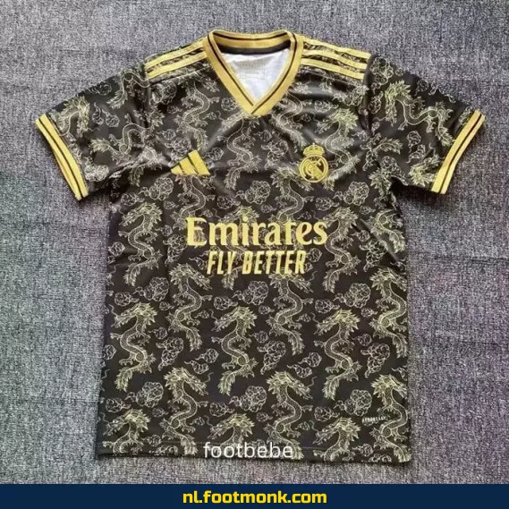 Real Madrid Dragon Noir Voetbalshirt 2025-2026 – Officieel Voetbaltenue voor Dames & Heren – Origineel Voetbalshirt met Bedrukking – Koop Nu Online
