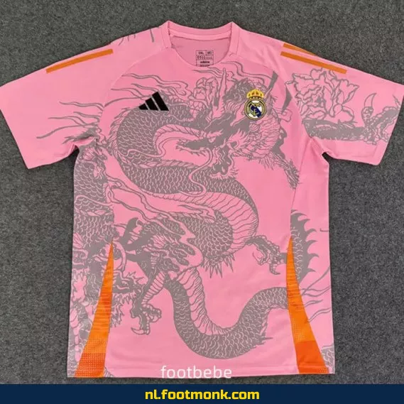 Real Madrid Dragon Rose Voetbalshirt 2025-2026 – Officieel Voetbalshirt voor Dames & Heren – Personaliseerbaar – Authentiek Voetbalshirt Kopen