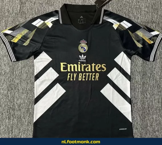 Real Madrid Retro Voetbalshirt 2025-2026 - Zwart | Officieel Voetbalshirt | Heren & Dames | Fanwear | Aanbieding