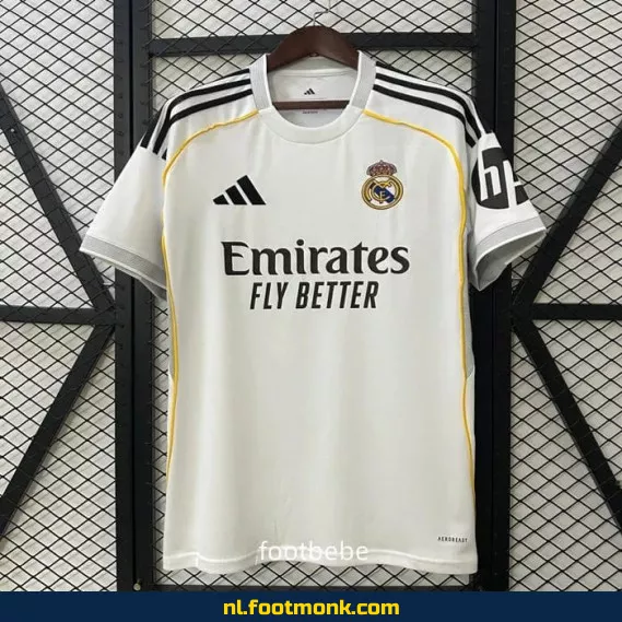 Real Madrid Thuisshirt 2025-2026 Wit – Officieel Voetbalshirt | Snelle Levering & Personaliseerbaar