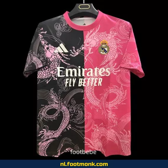Real Madrid Voetbalshirt 2025-2026 Dragon Rose Noir – Officieel Thuistenue | Dames & Heren | Personaliseerbaar | Snelle Levering