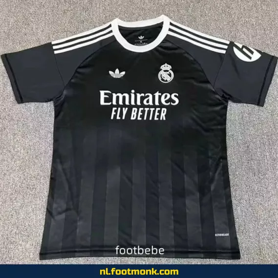 Real Madrid Retro Voetbalshirt 2025-2026 - Zwart | Officieel Voetbalshirt | Voetbalshirt Dames/Heren | Fanwear | Aanbieding