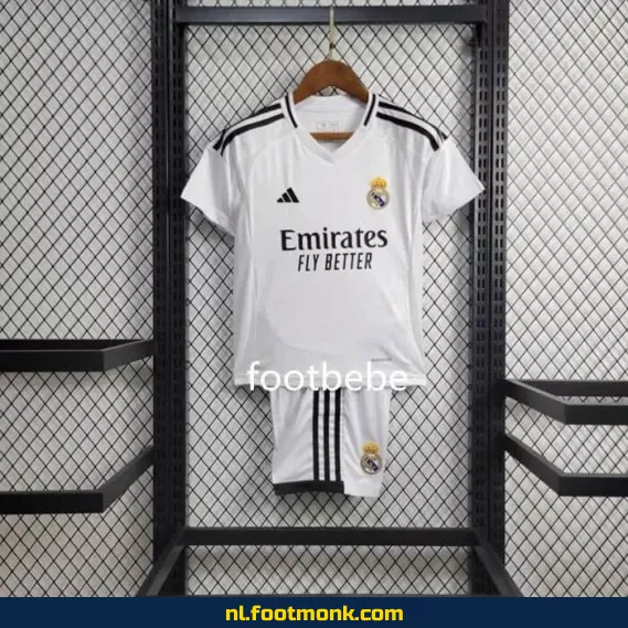 Real Madrid Thuisshirt Kinderen 2024-2025 – Wit Voetbalshirt | Officieel Voetbaltenue | Personaliseerbaar | Snelle Levering