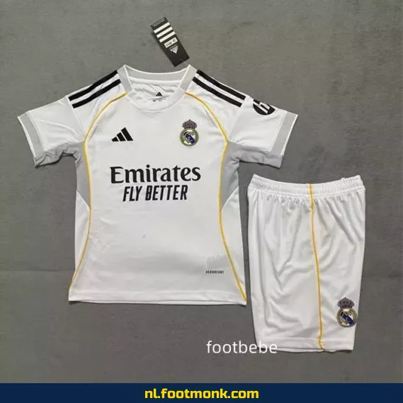 Real Madrid Thuisshirt Kinderen 2025-2026 – Wit | Officieel Voetbalshirt | Snelle Levering