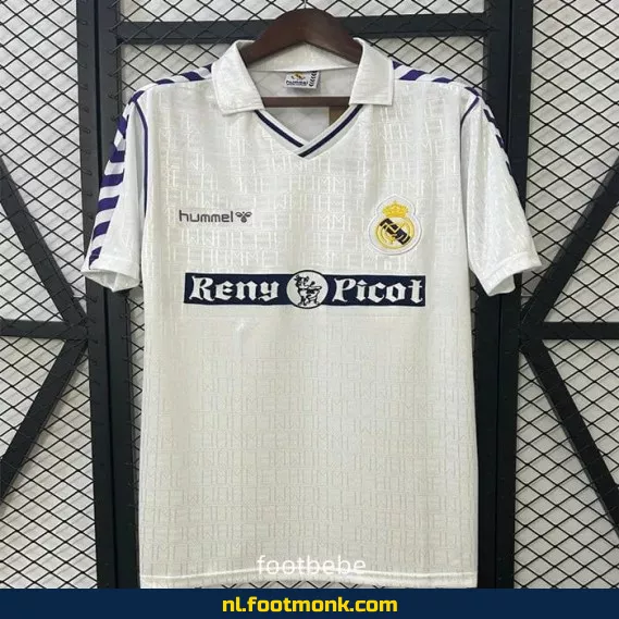 Real Madrid Vintage Voetbalshirt 1989-1990 Thuistenue – Officieel Retro Voetbalshirt voor Supporters